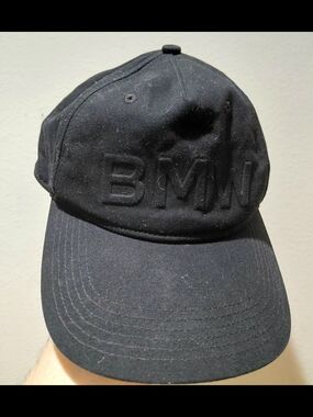 BMW Black Baseball Cap with Raised 'BMW' Logo O/S